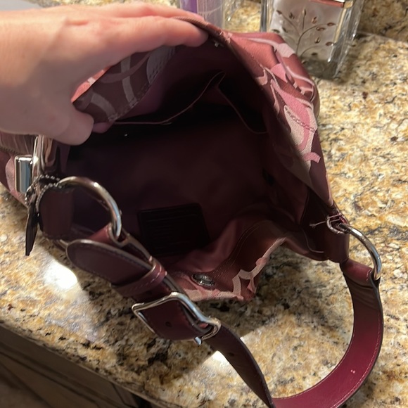 Purple fabric coach hobo and wallet - Picture 3 of 3